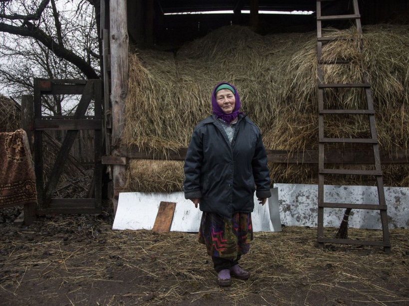 Tatiana returned to her evacuated city Narodichi soon after being evacuated. 30 years after The Chernobyl's disaster thousands of people are still living in contaminated land. Narodichi district, UKRAINE - 07/04/2016./VALEROQUINTINA_UKR.061/Credit:Quintina Valero/SIPA/1604112020