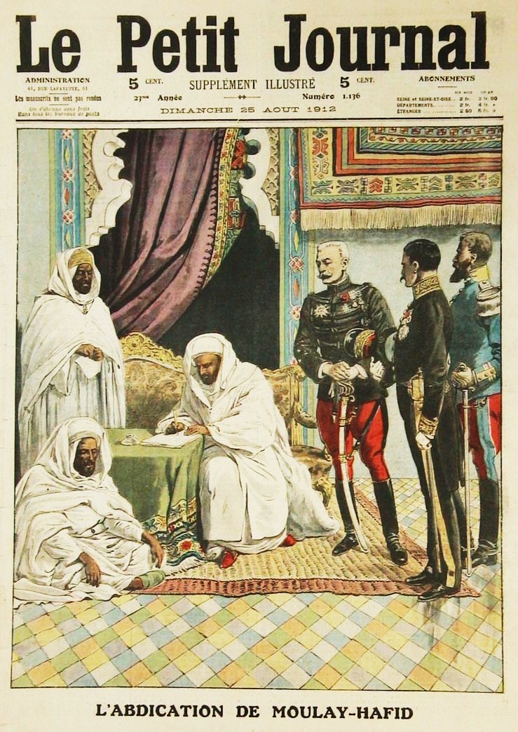 000-1912-camp mili-sultan-my hafid-protécto-fès-1912-